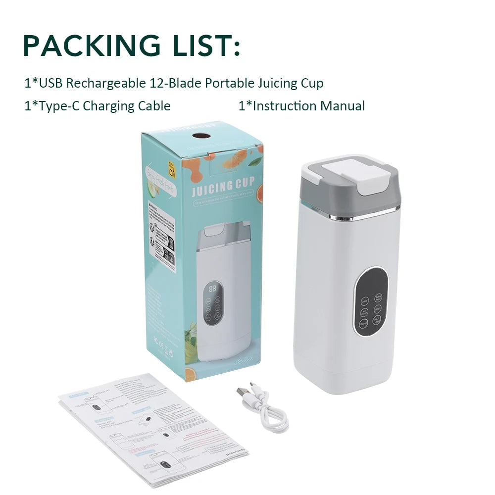 6-Blade Electric Juicer with 2 Cups