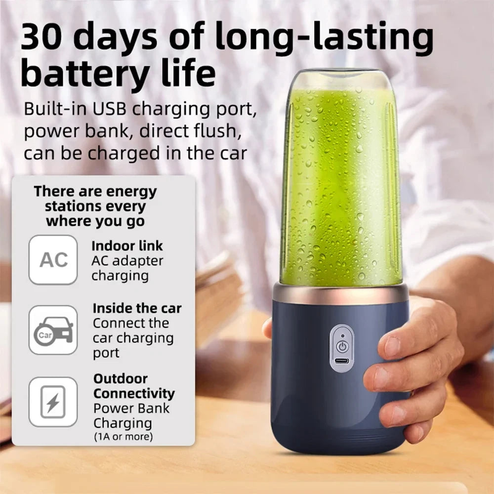 6-Blade Electric Juicer with 2 Cups