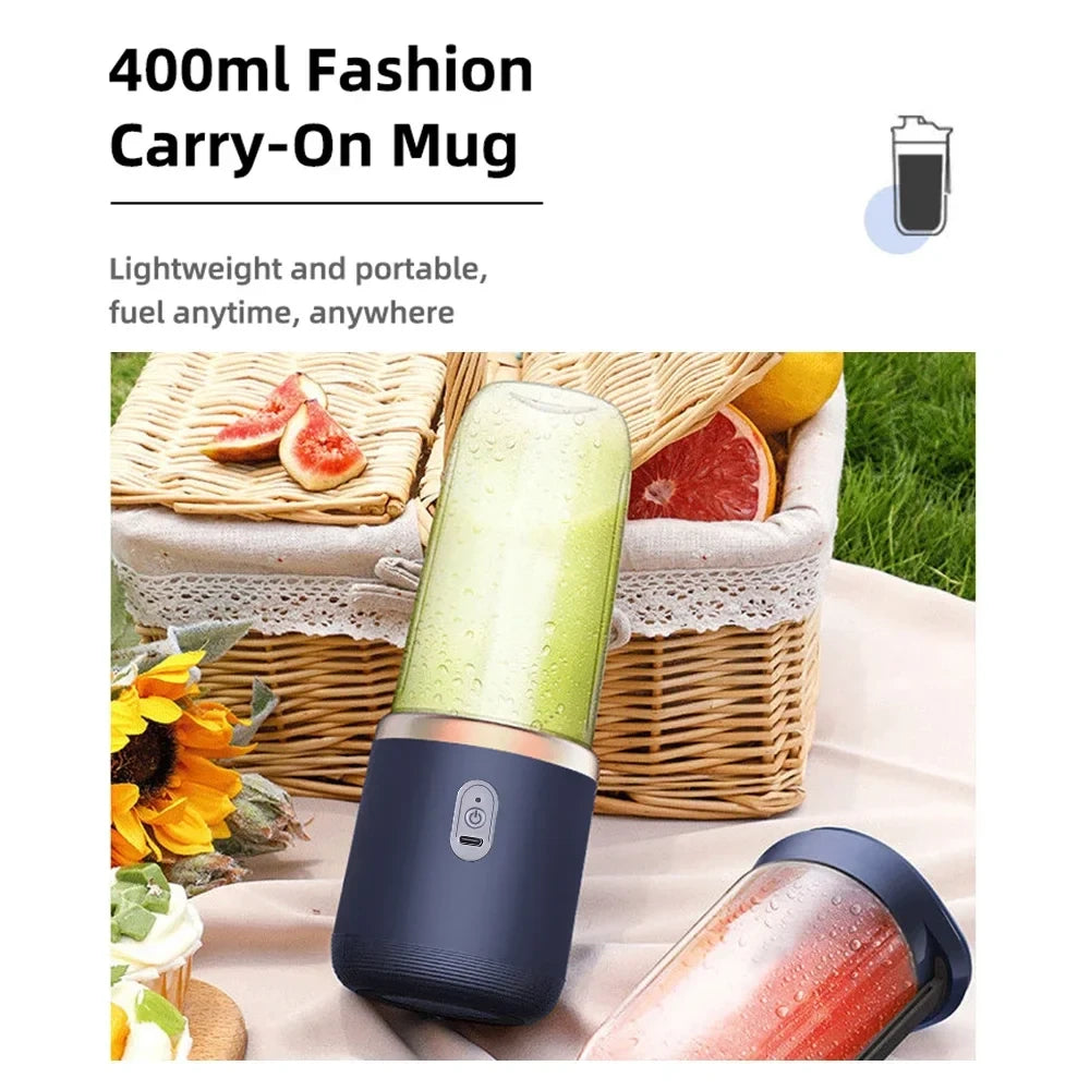 6-Blade Electric Juicer with 2 Cups
